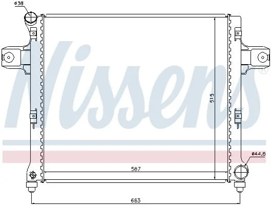 <strong>Радіатор охолоджування NISSENS 61022 (фото 1)</strong>