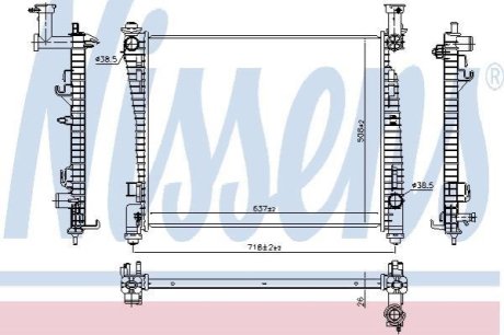 Радіатор JP GD CHER(10-)5.7 i V8[OE 55038001AG] NISSENS 61033 фото товара