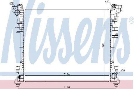 Радіатор для NISSENS 61034 фото товару