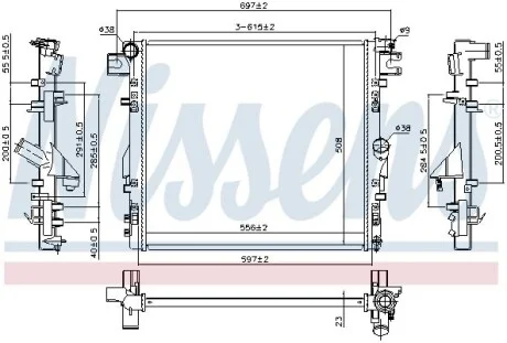 Радіатор для NISSENS 61037 фото товару