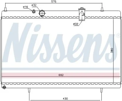 Радіатор охолоджування для NISSENS 61271 фото товару