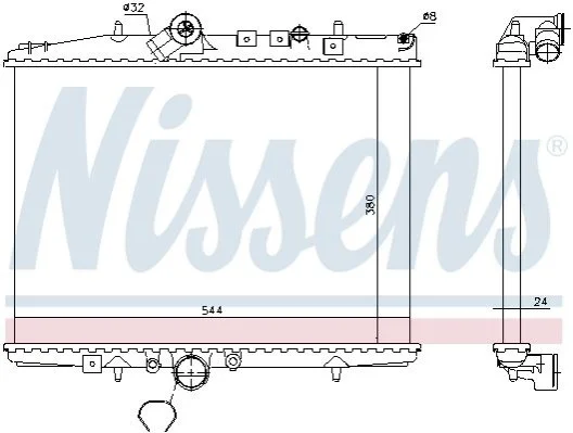 <strong>Радіатор охолоджування NISSENS 61294A (фото 1)</strong>
