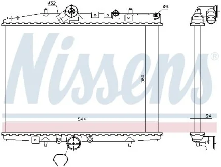 Радіатор охолоджування для NISSENS 61294A фото товару