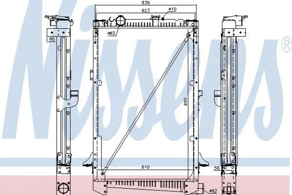 <strong>Радіатор системи охолодження NISSENS 61442A (фото 1)</strong>