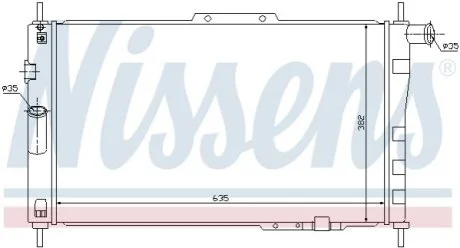 Радіатор охолоджування для NISSENS 61656 фото товару