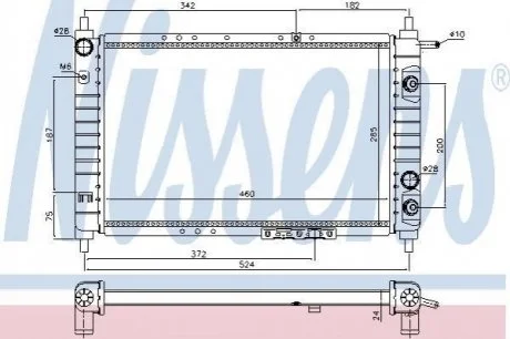 Радіатор охолоджування для Daewoo NISSENS 61663 фото товару