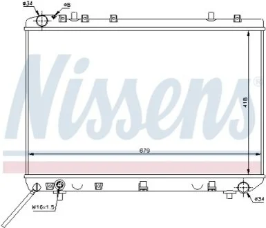 Радіатор DW KORANDO(97-)2.3 i(+)[OE 21310-01005] для NISSENS 61668 фото товару