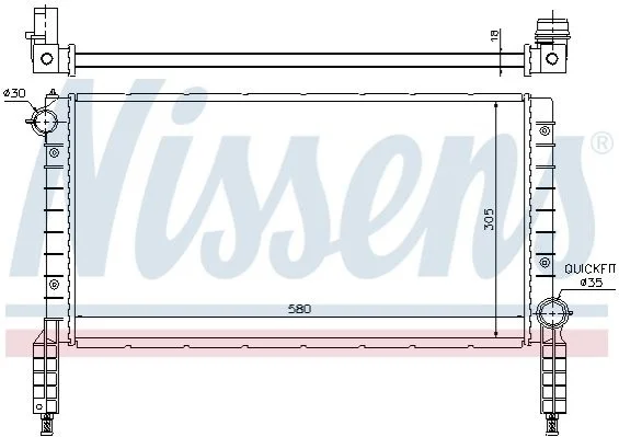<strong>Радіатор охолоджування NISSENS 61768 (фото 1)</strong>