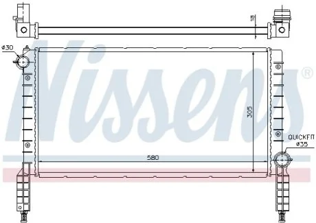Радіатор охолоджування для NISSENS 61768 фото товару