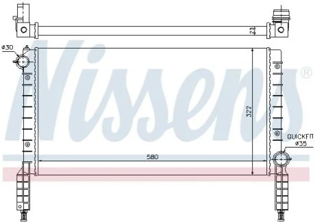 Радіатор охолоджування для NISSENS 61769 фото товару