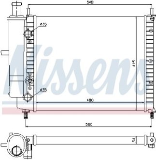 Радиатор охлаждения NISSENS 61808 фото товара