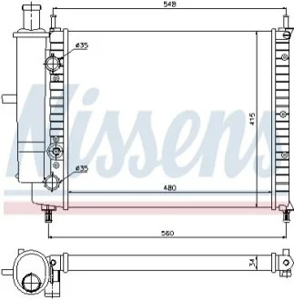 Радіатор охолоджування для NISSENS 61808 фото товару