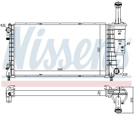 <strong>Радіатор FT IDEA(04-)1.4 i 16V(+)[OE 51706942] NISSENS 61898 (фото 1)</strong>