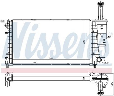 Радіатор FT IDEA(04-)1.4 i 16V(+)[OE 51706942] NISSENS 61898 фото товара