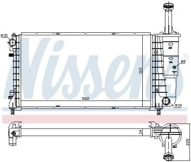 Радіатор FT IDEA(04-)1.4 i 16V(+)[OE 51706942] для NISSENS 61898 фото товару
