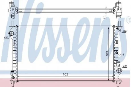 Радіатор FD TRANSIT CONNECT(02-)1.8 Di(+)[OE 1365996] для Ford NISSENS 62021A фото товару
