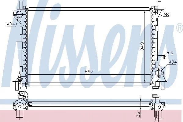 <strong>Радіатор охолоджування NISSENS 62073A (фото 1)</strong>