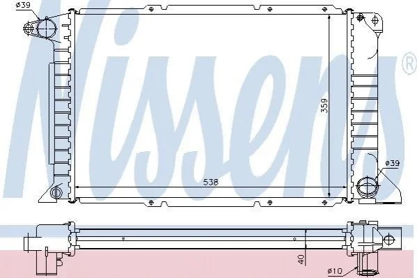 <strong>Радіатор охолоджування NISSENS 62080A (фото 1)</strong>