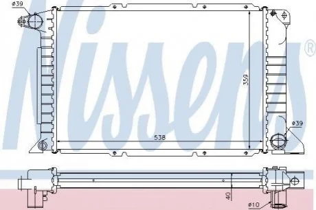 Радіатор охолоджування для NISSENS 62080A фото товару