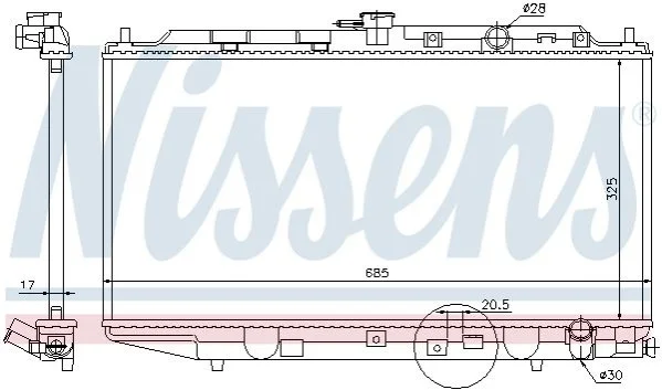 <strong>Радіатор охолоджування NISSENS 62276 (фото 1)</strong>
