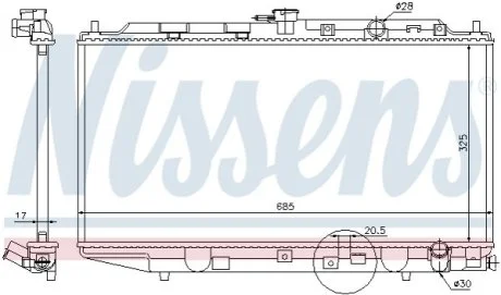 Радіатор охолоджування для NISSENS 62276 фото товару