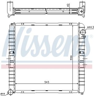 Радіатор системи охолодження NISSENS 62345A фото товару