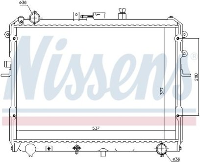 Радіатор охолоджування NISSENS 62381 фото товару