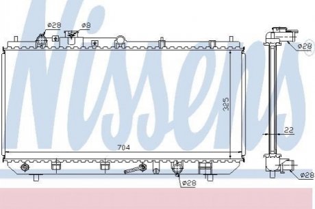 Радіатор охолоджування NISSENS 624041 фото товару