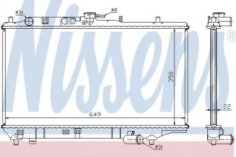 Радіатор MZ 323(89-)1.3 i(+)[OE BP28-15-200A] для NISSENS 62408A фото товару