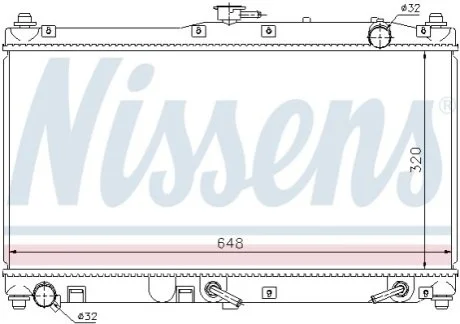 Радіатор MZ MIATA(98-)1.6 i 16V(+)[OE BP4W-15-200 A] для NISSENS 62467 фото товару