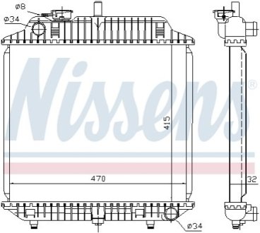 Радиатор охлаждения NISSENS 62516 фото товара