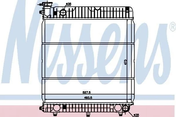 <strong>Радіатор MB 207 D(77-)2.4 D(+)[OE 601 500 51 03] NISSENS 62635 (фото 1)</strong>