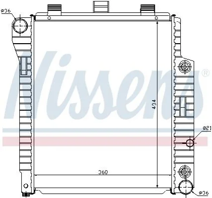 <strong>Радіатор MB SLK R 170(96-)SLK 200(+)[OE 170 500 04 02] NISSENS 62654 (фото 1)</strong>