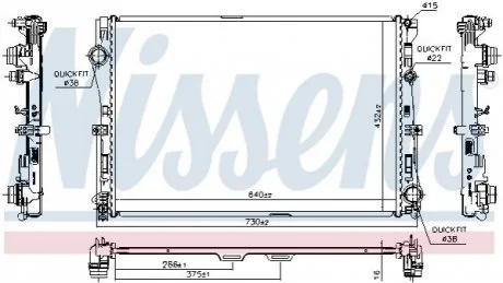 Радіатор охолоджування для Mercedes NISSENS 627029 фото товару