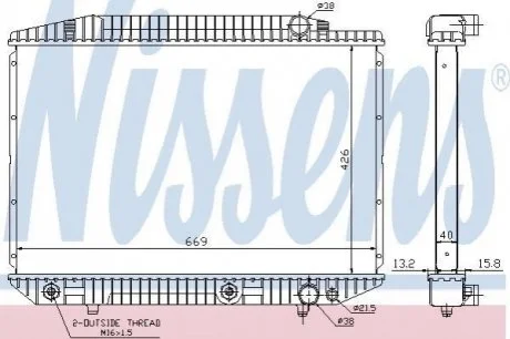 Радіатор MB S W 126(79-)380 S(+)[OE 126 500 01 03] для NISSENS 62727A фото товару