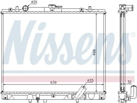 Радіатор MT L 200(96-)2.5 TD(+)[OE MR 258668] для Mitsubishi NISSENS 62895A фото товару