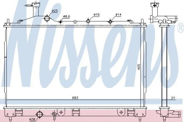 <strong>Раиатор NISSENS 628987 (фото 1)</strong>