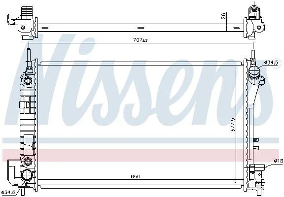 <strong>Радіатор NISSENS 630703 (фото 1)</strong>