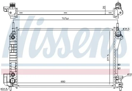 Радіатор для NISSENS 630703 фото товару
