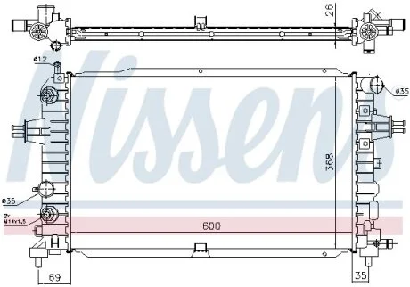 Радіатор для Opel, Vauxhall NISSENS 630768 фото товару