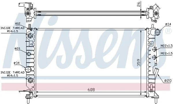<strong>Радіатор охолоджування NISSENS 63078 (фото 1)</strong>