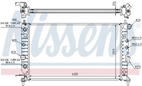 Радіатор охолоджування для NISSENS 63078 фото товару