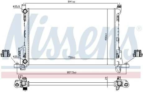 Радіатор охолоджування для NISSENS 630803 фото товару