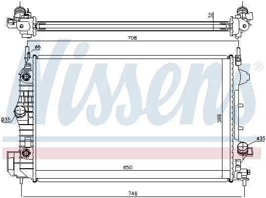 <strong>Радіатор охолоджування NISSENS 63113A (фото 1)</strong>