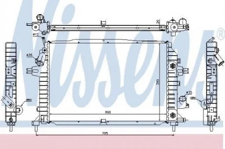 Радіатор охолоджування для Opel, Vauxhall NISSENS 63115A фото товару