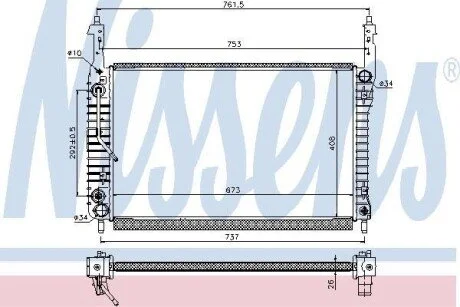 Радіатор CT/GMC CAPTIVA(06-)2.0 CDTi(+)[OE 4803 040] для NISSENS 63119 фото товару