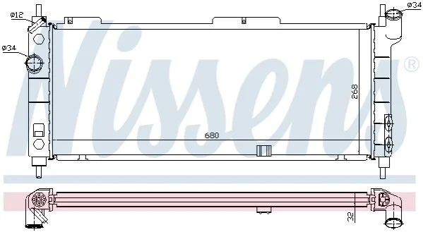 <strong>Радіатор охолоджування NISSENS 63254A (фото 1)</strong>