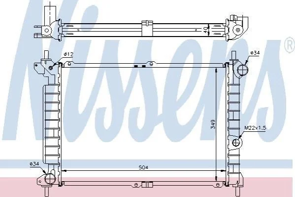 <strong>OPEL Радіатор охолодження двиг. ASTRA F 1,7 TD NISSENS 63291A (фото 1)</strong>