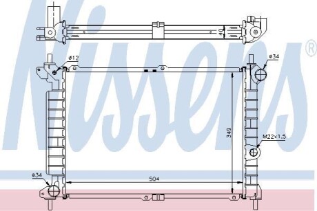 OPEL Радіатор охолодження двиг. ASTRA F 1,7 TD NISSENS 63291A фото товара