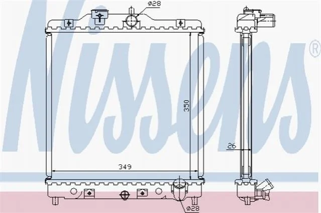<strong>Радіатор охолоджування NISSENS 63310A (фото 1)</strong>